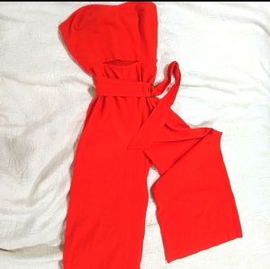 Free People Orange Jumpsuit